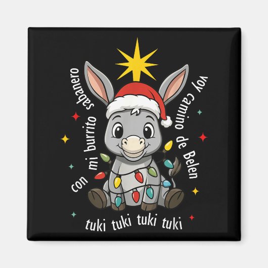 Con Mi Burrito Sabanero Mexican Tuki Tuki Latino X Magneet (Voorkant)