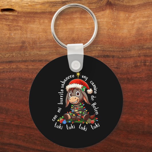 Con Mi Burrito Sabanero Mexican Tuki Tuki Latino X Sleutelhanger (Voorkant)