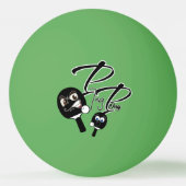 con palas negras graciosas pingpongbal (Achterkant)