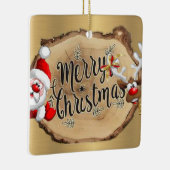 con papá Noel elegante Keramisch Ornament (Rechts)
