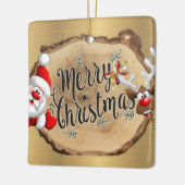 con papá Noel elegante Keramisch Ornament (Links)