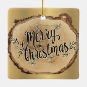 con papá Noel elegante Keramisch Ornament (Achterkant)