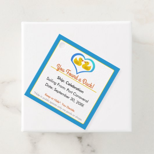 Con·Quack·Ulations! kruisende eenden Bedankjes Labels (In situ)