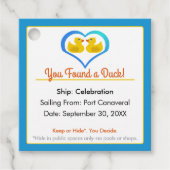 Con·Quack·Ulations! kruisende eenden Bedankjes Labels (Voorkant)