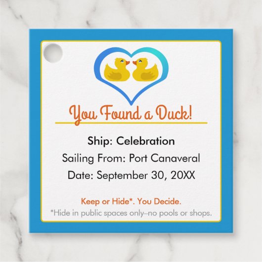 Con·Quack·Ulations! kruisende eenden Bedankjes Labels (Voorkant)