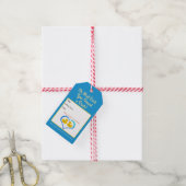 Con·Quack·Ulations! kruisende eenden blanco Cadeaulabel (Met Touw)