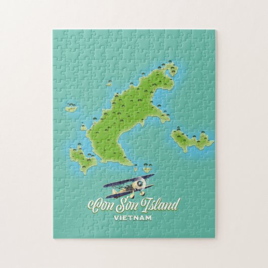 Con Son eiland kaart Vietnam Legpuzzel (Verticaal)