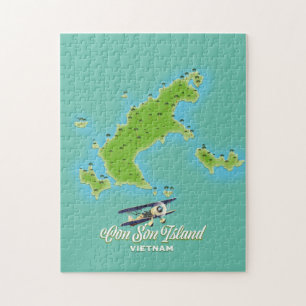 Con Son Island map Vietnam Legpuzzel