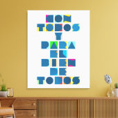 CON TODOS White Colorful Canvas Afdruk (Insitu (Woonkamer))