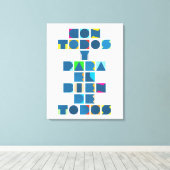 CON TODOS White Colorful Canvas Afdruk (Insitu (Houten vloer))