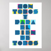CON TODOS White Colorful Poster (Voorkant)