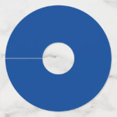 Con'afstudeerder Blue Pet Gown Diploma Afstuderen Wijnglaslabel (Achterkant)