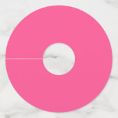 Con'afstudeerder Pink Pet Gown Diploma Afstuderen Wijnglaslabel (Achterkant)