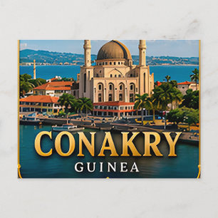 Conakry Atlantische kust en tropische haven Briefkaart