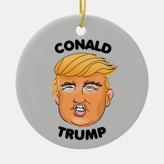 CONALD TRUMP KERAMISCH ORNAMENT (Voorkant)