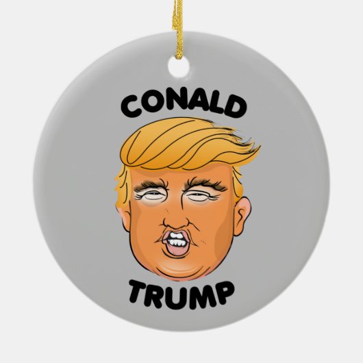 CONALD TRUMP KERAMISCH ORNAMENT (Achterkant)