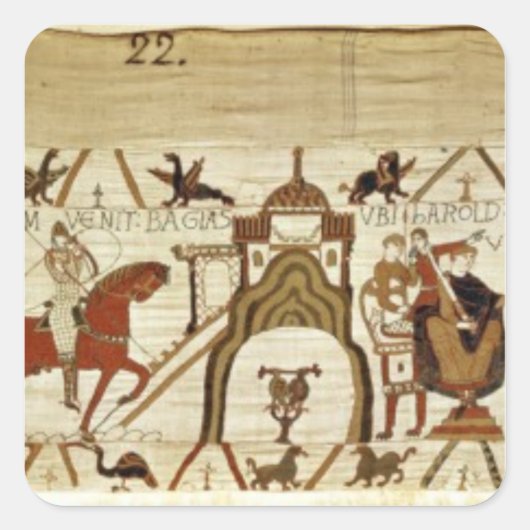 Conan geeft de sleutels van Dinan over Vierkante Sticker (Voorkant)