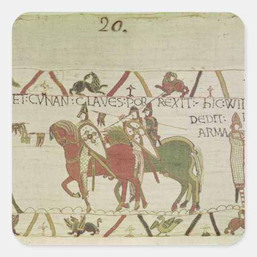 Conan, hertog van Bretagne Vierkante Sticker (Voorkant)