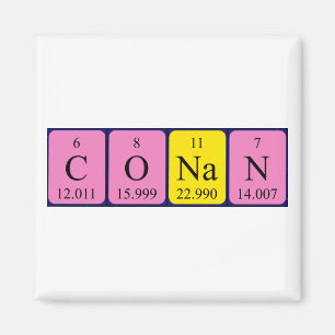 Conan periodieke table name magnet