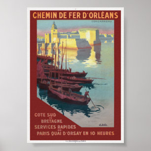 Concarneau Frankrijk Vintage Poster 1919