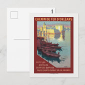 Concarneau Frankrijk Vintage Poster 1919 Briefkaart (Voorkant / Achterkant)