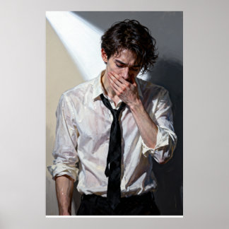 Concealed Distress in Light and Shadow Poster