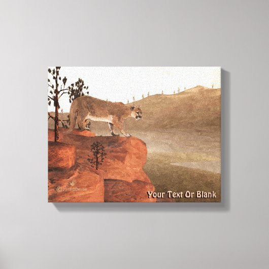 Concentratie - Cougar Canvas Afdruk (Voorkant)