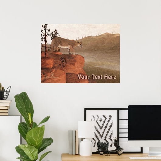 Concentratie - Cougar Poster (Thuiskantoor)