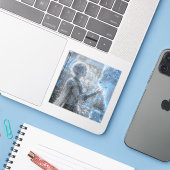 Concentratie / Dieren Trainer / Verblijven Sticker (Laptop met iPhone)