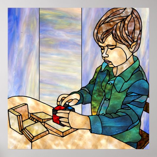 Concentratie met de Binomial Cube Poster (Voorkant)