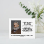 Concentreer al uw ideeën op het werkgalnotering briefkaart (Staand voorkant)