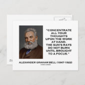 Concentreer al uw ideeën op het werkgalnotering briefkaart (Voorkant / Achterkant)