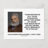 Concentreer al uw ideeën op het werkgalnotering briefkaart (Voorkant)