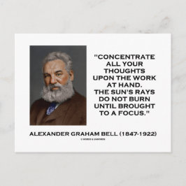 Concentreer al uw ideeën op het werkgalnotering briefkaart