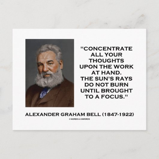 Concentreer al uw ideeën op het werkgalnotering briefkaart (Voorkant)