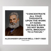 Concentreer al uw ideeën op het werkgalnotering poster (Voorkant)