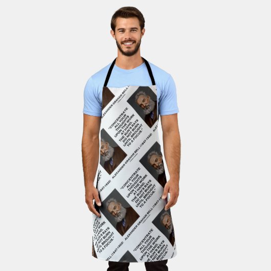 Concentreer al uw ideeën op het werkgalnotering schort (Gedragen)