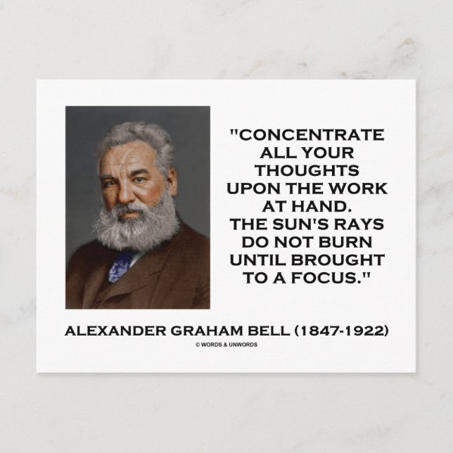 Concentreer al uw ideeën op uw werk (Voorkant)