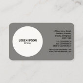 Concentreerde cirkels - Grijs #7F7F7F Visitekaartje (Achterkant)