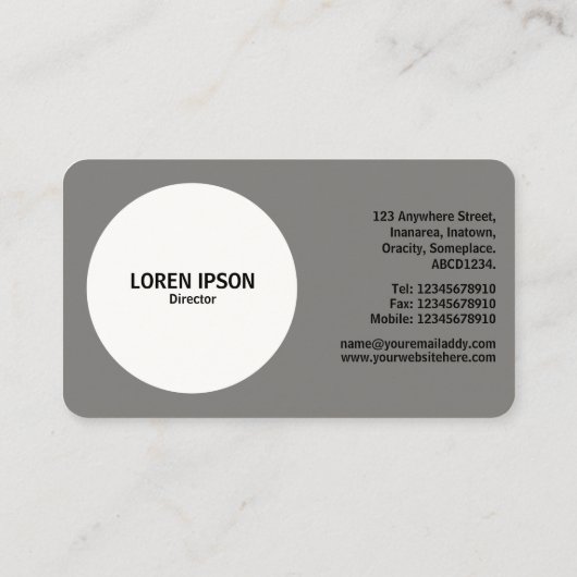 Concentreerde cirkels - Grijs #7F7F7F Visitekaartje (Achterkant)