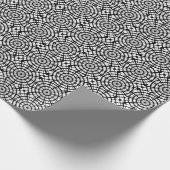 Concentreerde cirkels Spider web zwart op wit Cadeaupapier (Hoek)