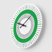 Concentreerde stralen - Solid Grass Green Grote Klok (Hoek)