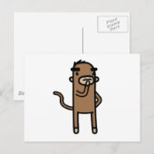 Concentrerende aap briefkaart (Voorkant / Achterkant)