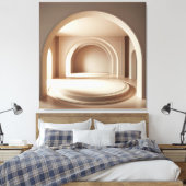 Concentric Arch Platforms Canvas Afdruk (Insitu (Slaapkamer))