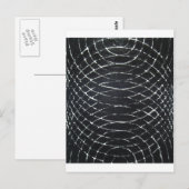 Concentric Black Ripples (zwart minimalisme) Briefkaart (Voorkant / Achterkant)