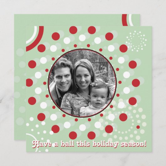 Concentric Circle Holiday Greetings Feestdagenkaart (Voorkant / Achterkant)