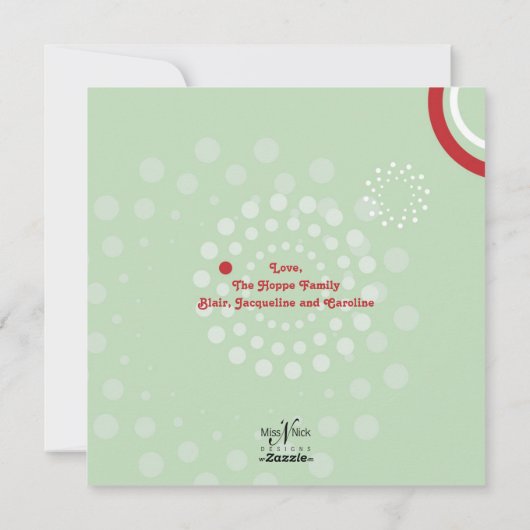 Concentric Circle Holiday Greetings Feestdagenkaart (Achterkant)