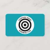 Concentric Circles - Blue #009FAE Visitekaartje (Voorkant)