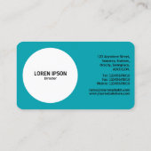 Concentric Circles - Blue #009FAE Visitekaartje (Achterkant)