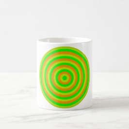 Concentric Colorful Circle Coffee Mok